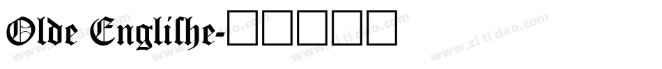 Olde Englishe字体转换